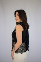 Blusa Renda Carolina Preto