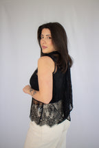 Blusa Renda Carolina Preto
