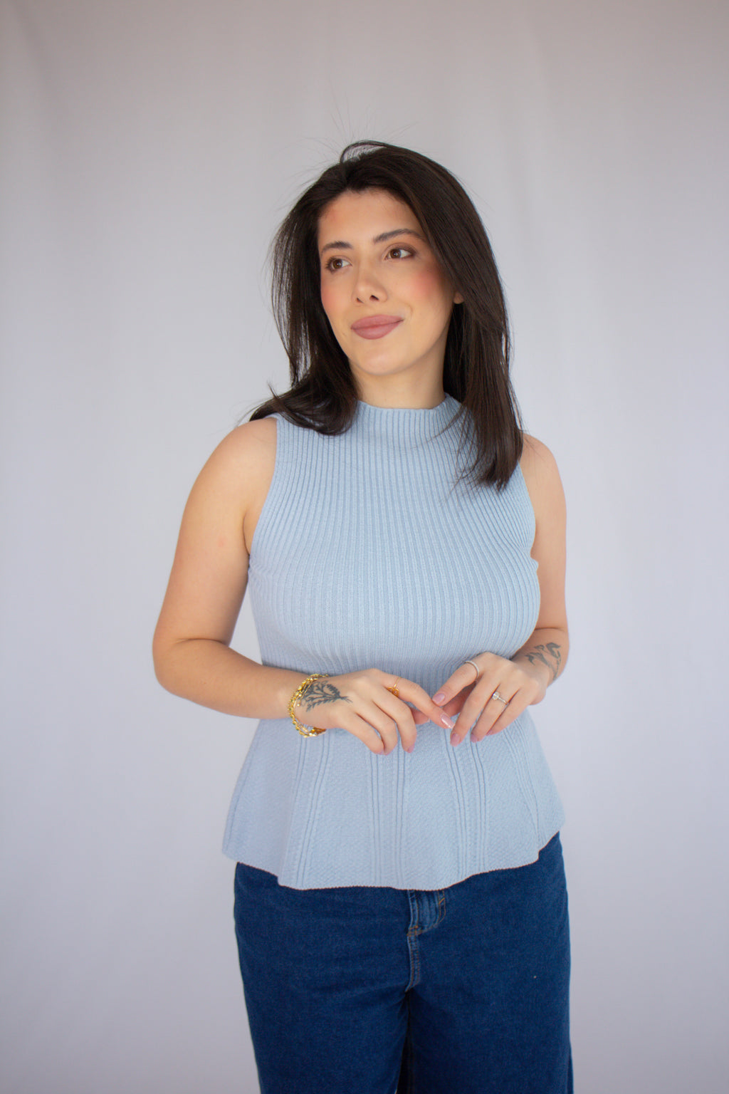 Regata Helen Peplum Azul