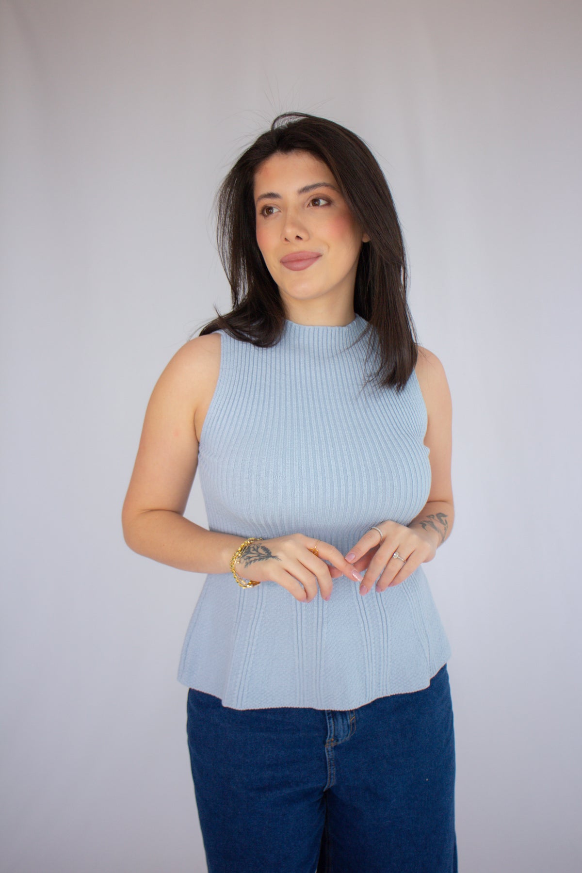 Regata Helen Peplum Azul