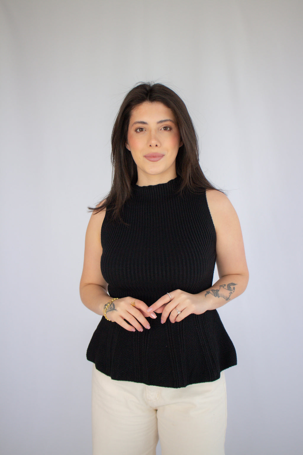 Blusa Peplum Helen Preto