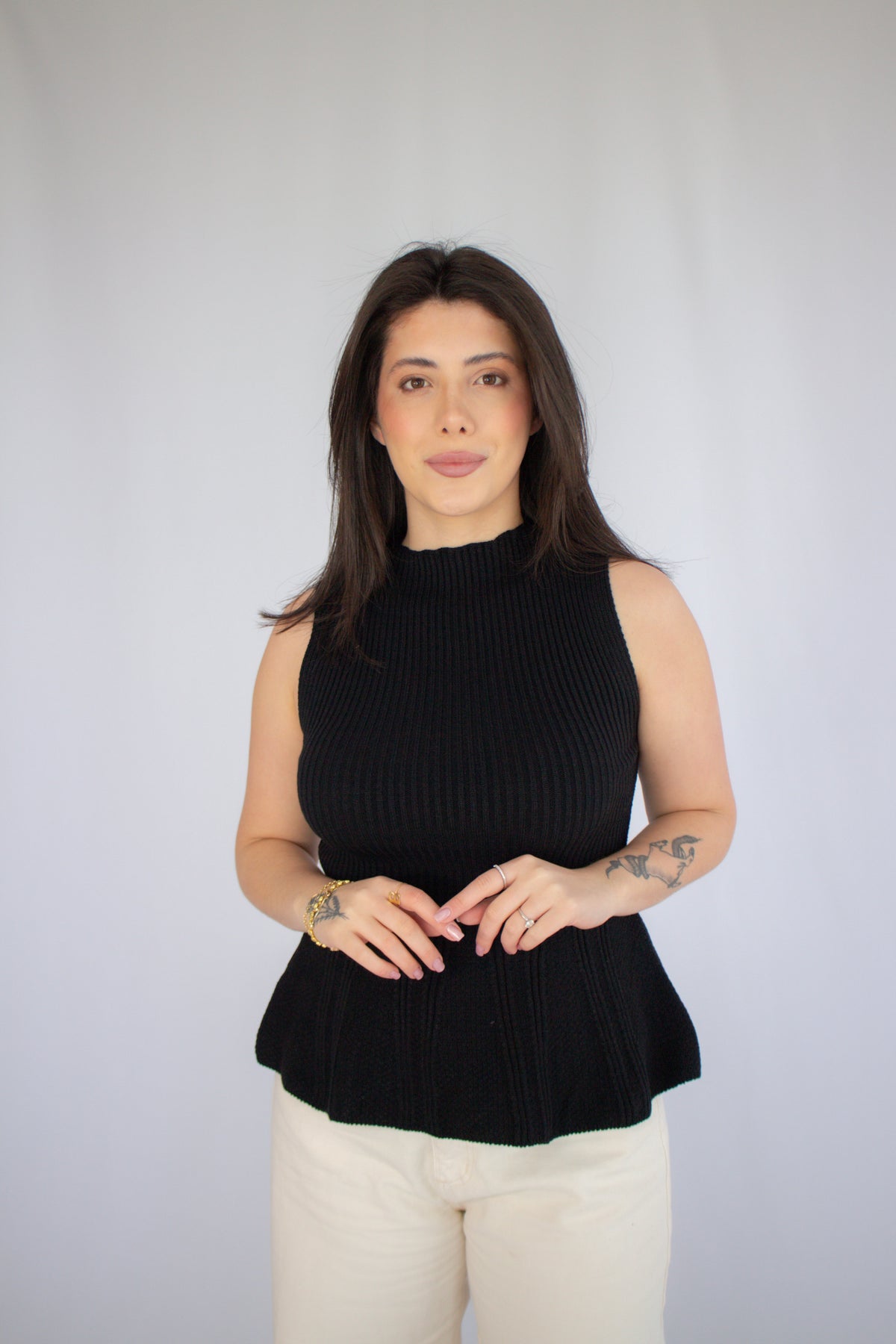 Blusa Peplum Helen Preto