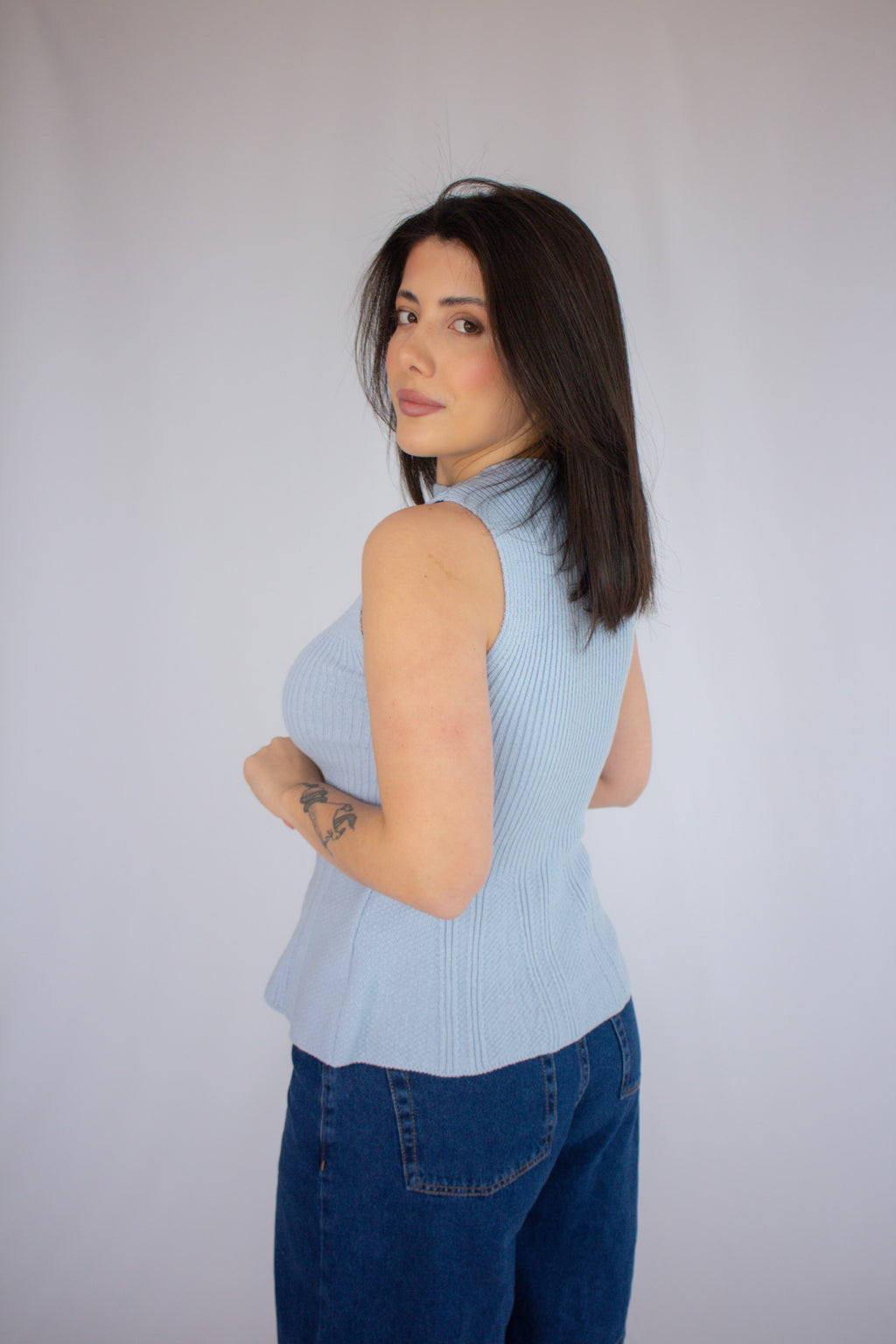 Regata Helen Peplum Azul