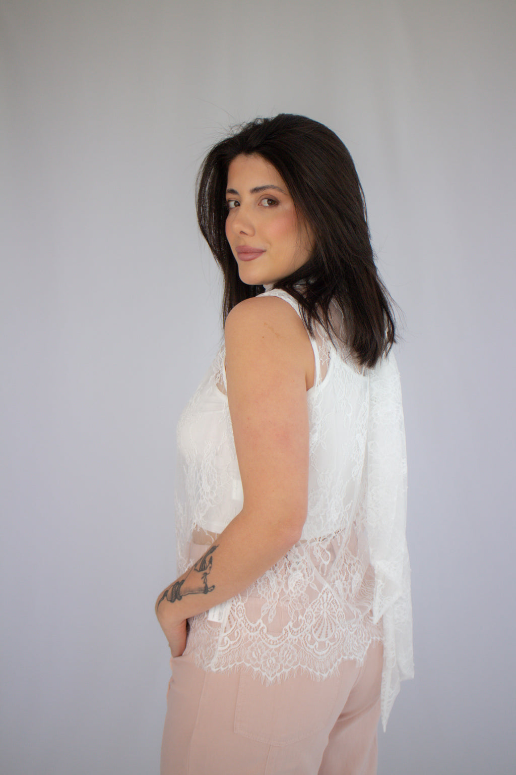 Blusa Renda Carolina Branco