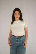 Blusa Tule Duplo Maitê Off White