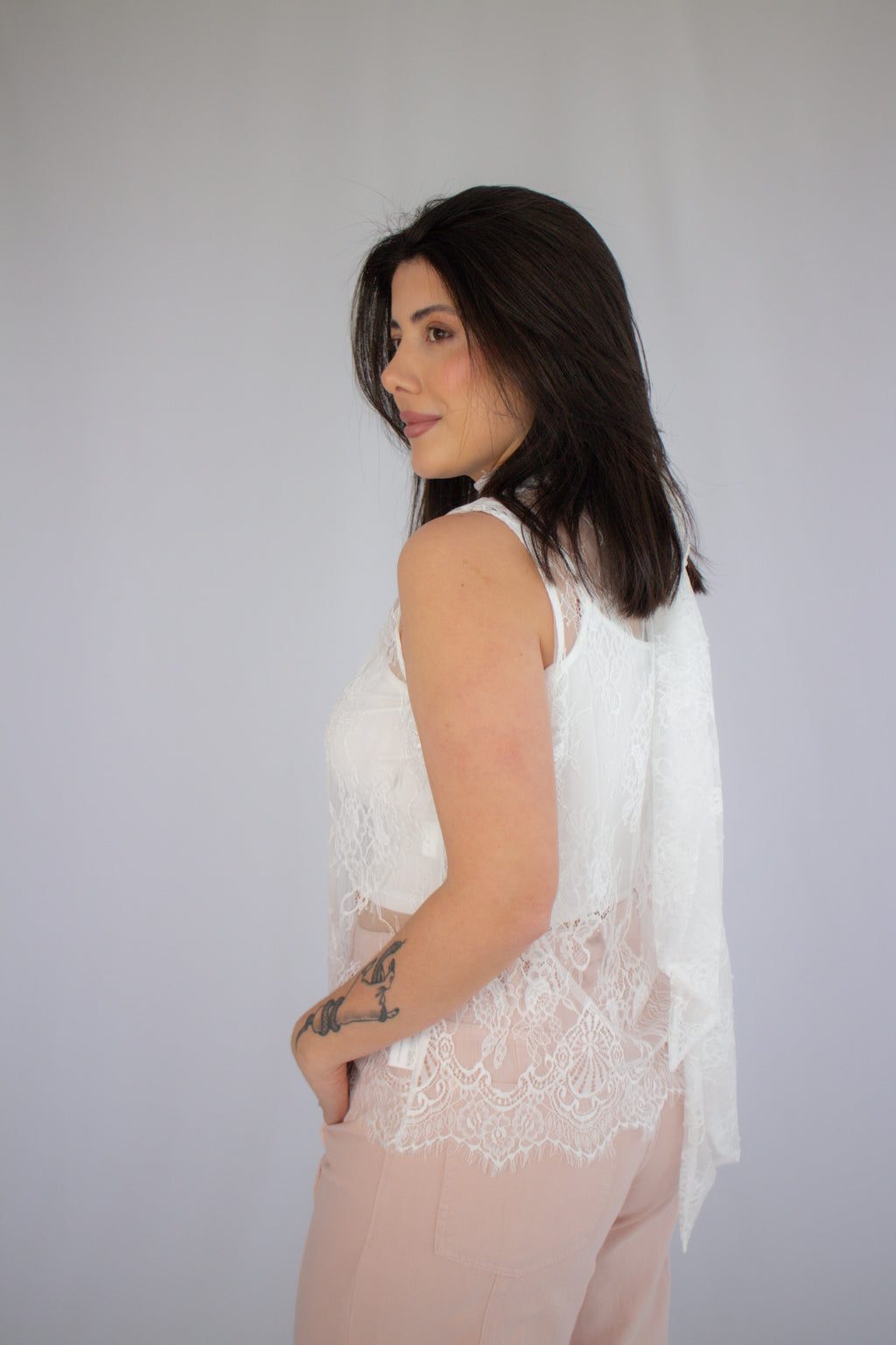 Blusa Renda Carolina Branco