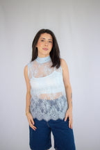 Blusa Renda Carolina Azul