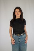 Blusa Tule Duplo Maitê Preto